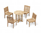 Canfield 80cm Round Table and Hilgrove Stacking Chair Set