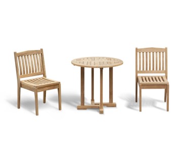 Canfield Round Table and Hilgrove Stacking Chair Set