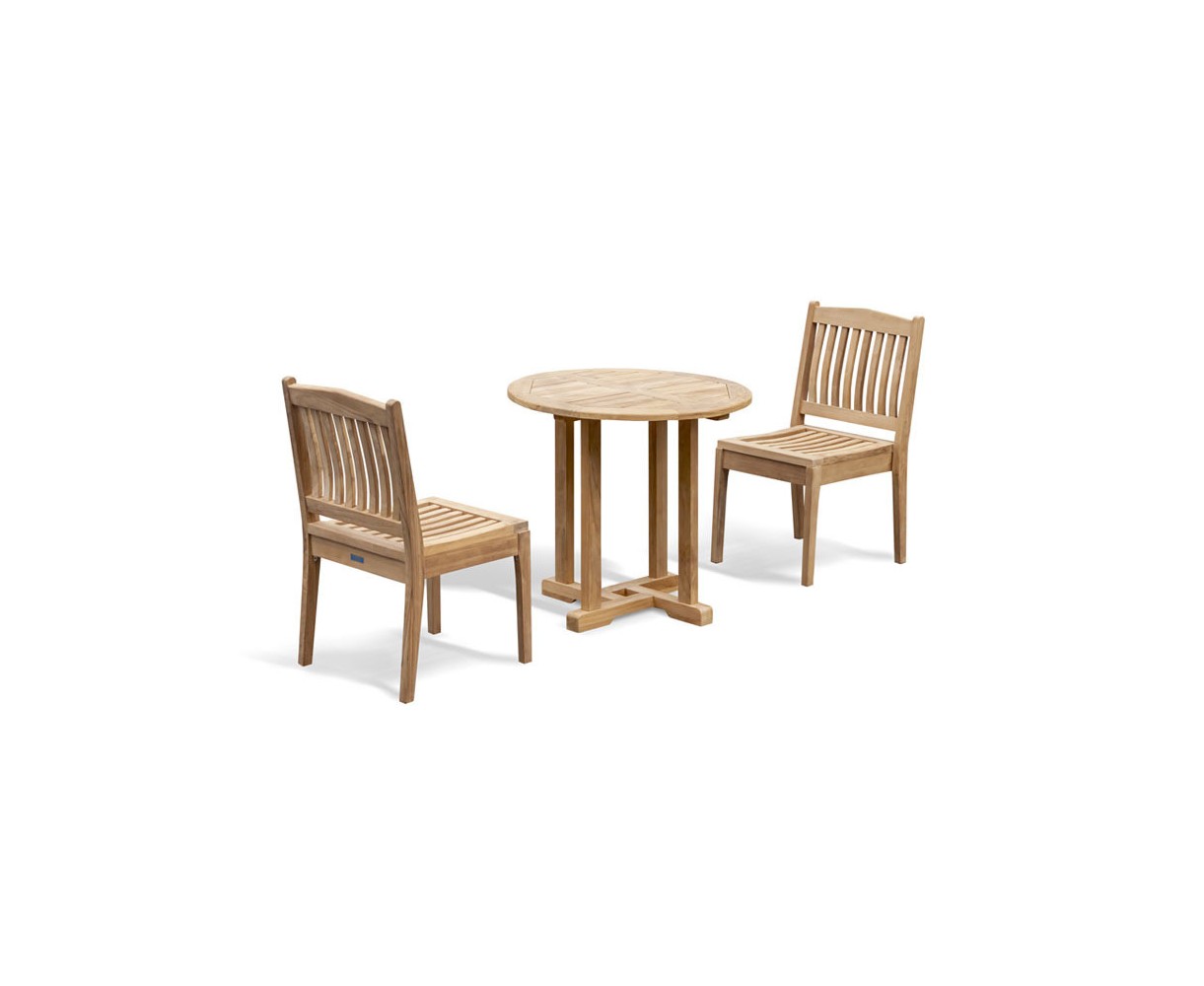 Canfield Round Table and Hilgrove Stacking Chair Set