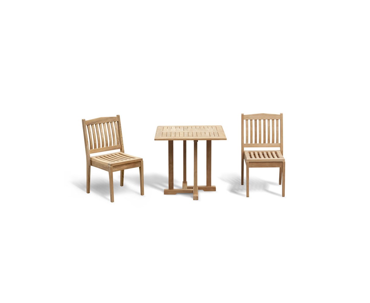 Canfield 80cm Square Table and Hilgrove Stacking Chair Set