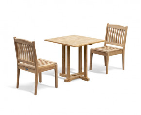 Canfield 80cm Square Table and Hilgrove Stacking Chair Set