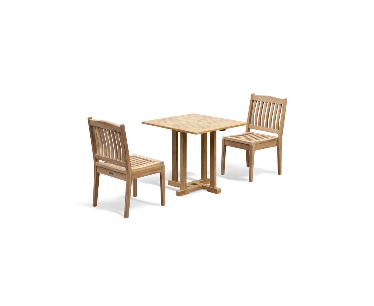 Canfield 80cm Square Table and Hilgrove Stacking Chair Set
