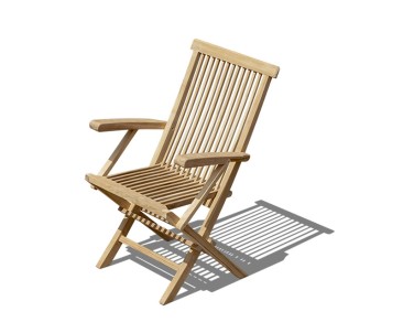 Ashdown Teak Folding Garden Armchair