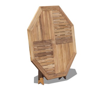 Suffolk Teak Folding Octagonal Garden Table - 120cm