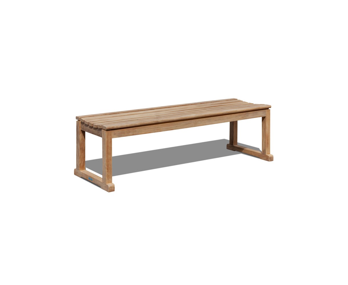 Westminster Teak Backless 5ft Garden Bench | Changing Room Bench