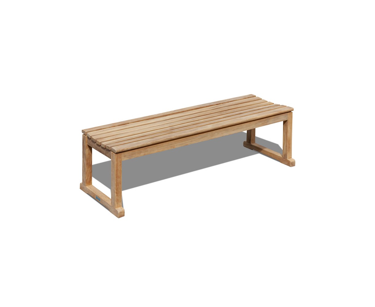 Westminster Teak Backless 5ft Garden Bench | Changing Room Bench