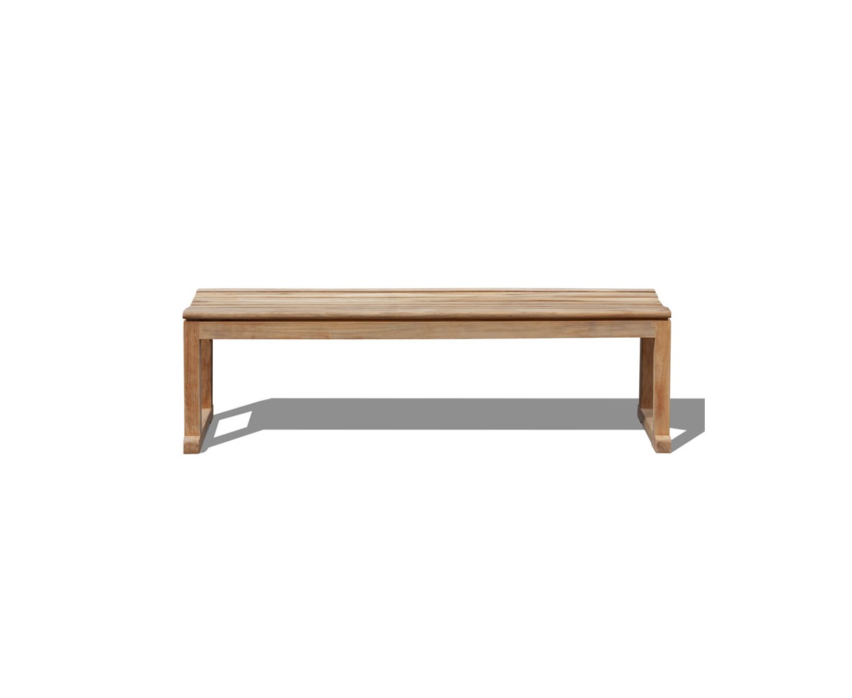 Westminster Teak Backless 5ft Garden Bench Changing Room Bench