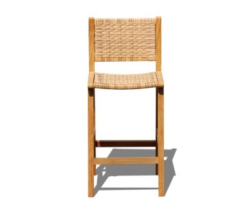 Tiga Teak & Rattan Bar Chair