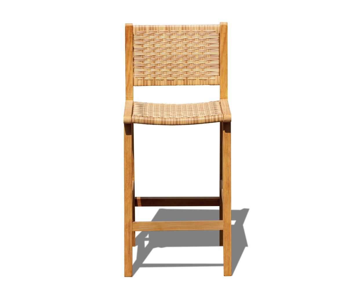 Tiga Teak & Rattan Bar Chair