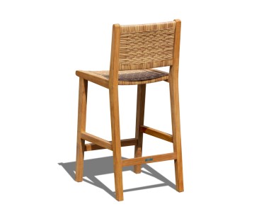 Tiga Teak & Rattan Bar Chair