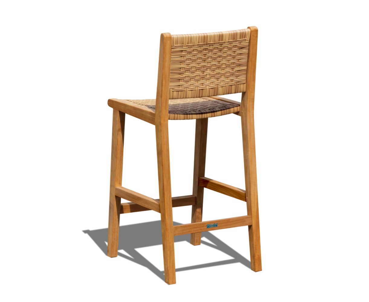 Tiga Teak & Rattan Bar Chair