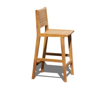 Tiga Teak & Rattan Bar Chair