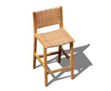 Tiga Teak & Rattan Bar Chair