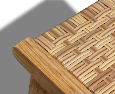 Tiga Teak & Rattan Bar Chair