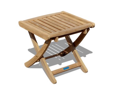Cheltenham Teak Adjustable Footstool | Outdoor Side Table