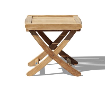 Cheltenham Teak Adjustable Footstool | Outdoor Side Table