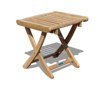 Cheltenham Teak Adjustable Footstool | Outdoor Side Table