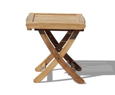 Cheltenham Teak Adjustable Footstool | Outdoor Side Table