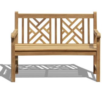 Princeton Teak 4ft Garden Bench | Lattice Garden Bench