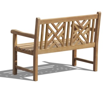 Princeton Teak 4ft Garden Bench | Lattice Garden Bench