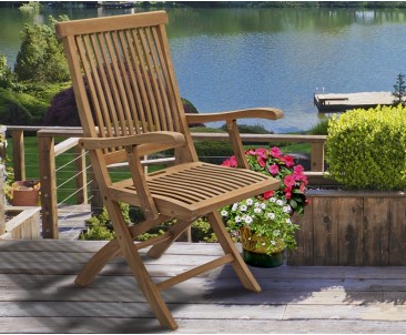 Brompton Teak Folding Armchair