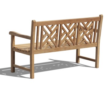 Princeton Teak 5ft Garden Bench | Lattice Garden Bench