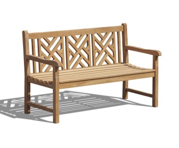 Princeton Teak 5ft Garden Bench | Lattice Garden Bench