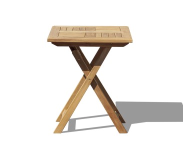 Suffolk Teak Square Folding Garden Table - 60cm