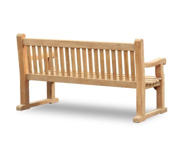 Hyde Park Teak Bench - 1.8m, Sled Legs