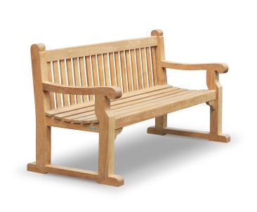 Hyde Park Teak Bench - 1.8m, Sled Legs