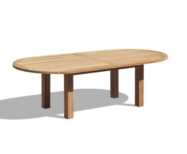 Titan Teak Oval Outdoor Dining Table - 2.6m