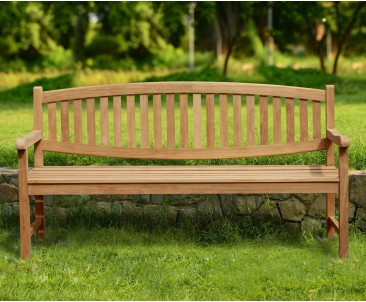 Ascot Teak 4 Seater Garden Benches | Modern Outdoor Bench