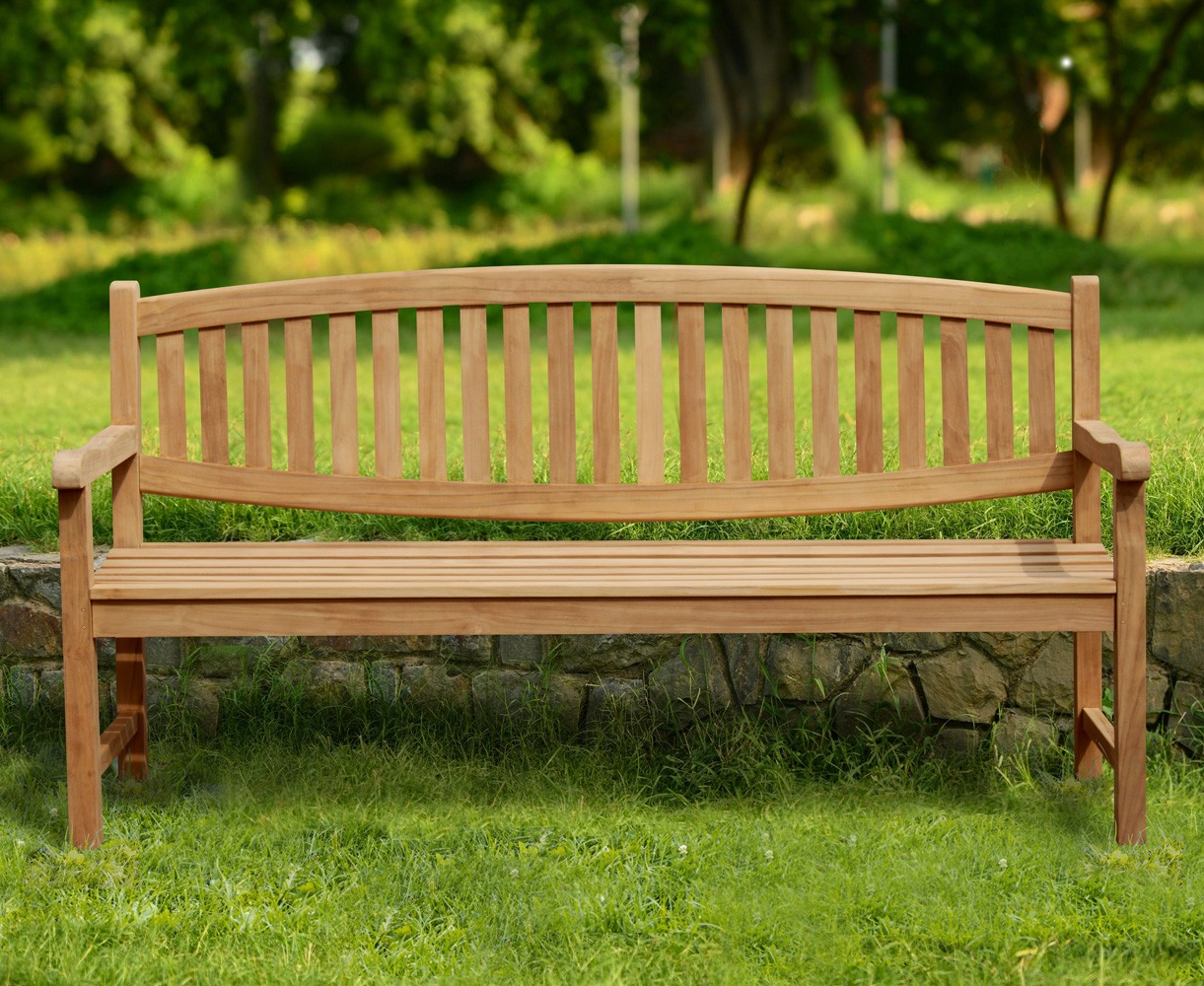 Ascot Teak 4 Seater Garden Benches | Modern Outdoor Bench