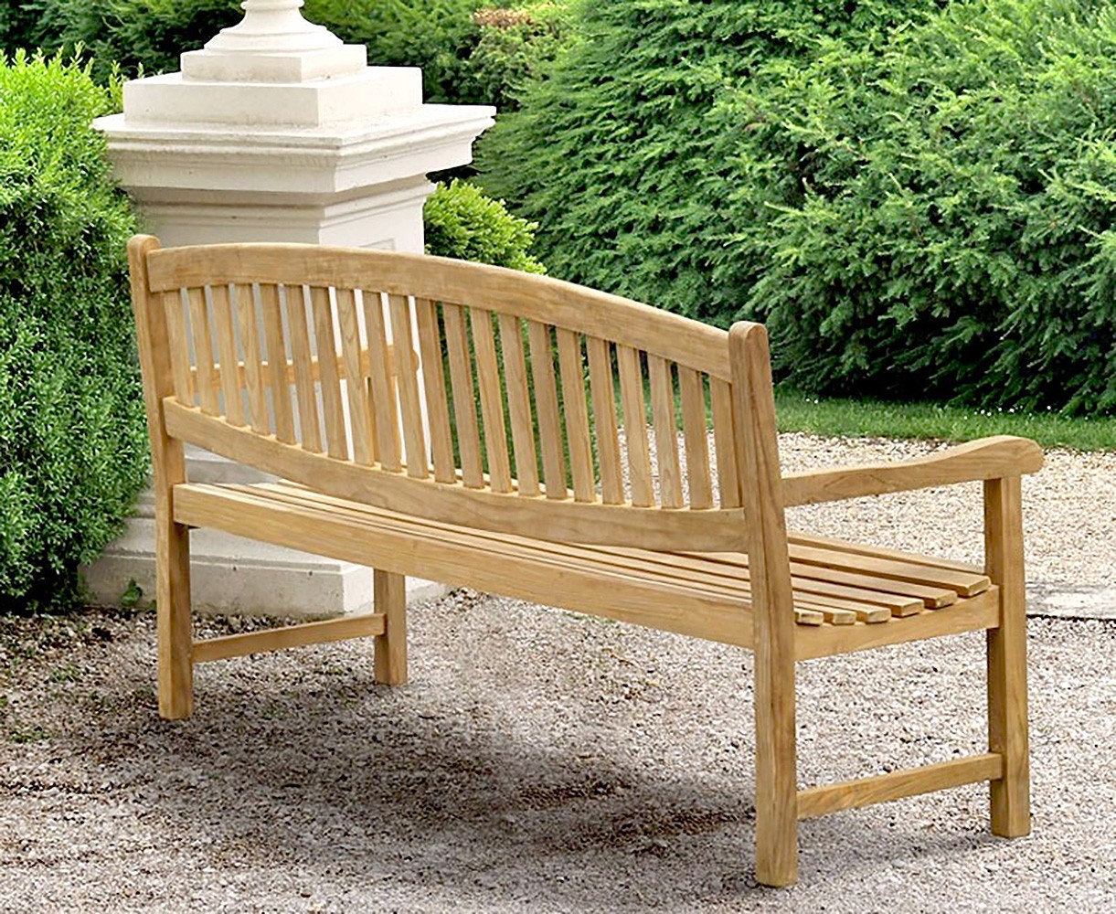 Ascot Teak 4 Seater Garden Benches | Modern Outdoor Bench
