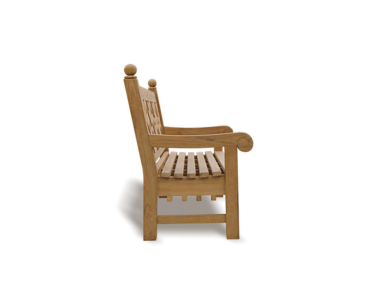 Chiswick Teak 6ft Chippendale Garden Bench | Lattice Bench