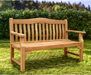Teak Rose Garden Bench - 1.5m