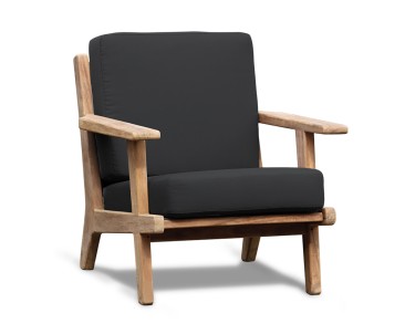 Eero Mid-Century Deep Seated Teak Garden Set with Ottoman - 5 Seater
