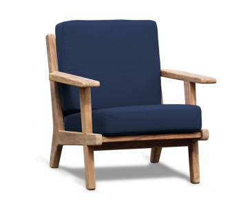 Eero Mid-Century Deep Seated Teak Garden Set with Ottoman - 5 Seater