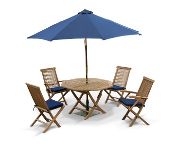 Suffolk Octagonal Folding Garden Table and Chairs Set