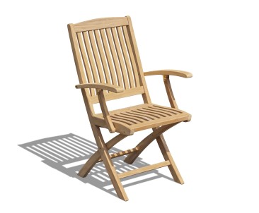 Bali Teak Folding Outdoor Armchair