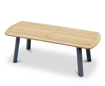 Disk 2.2m Oval Table with Bali Folding Chairs Dining Set