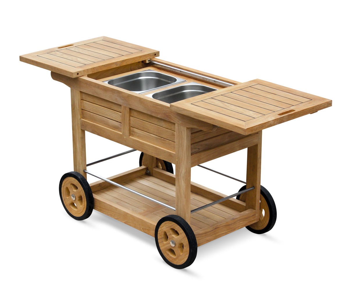 teak bar trolley ve