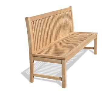Canterbury Dining Bench Seat with back, Teak – 1.8m, Armless