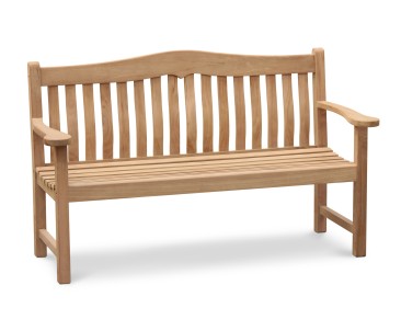 Rosette Teak Garden Bench - 1.5m