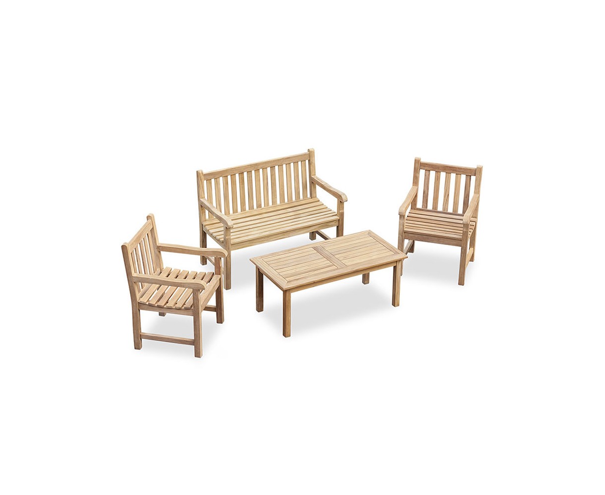 1.2m Windsor Bench and Armchair Set