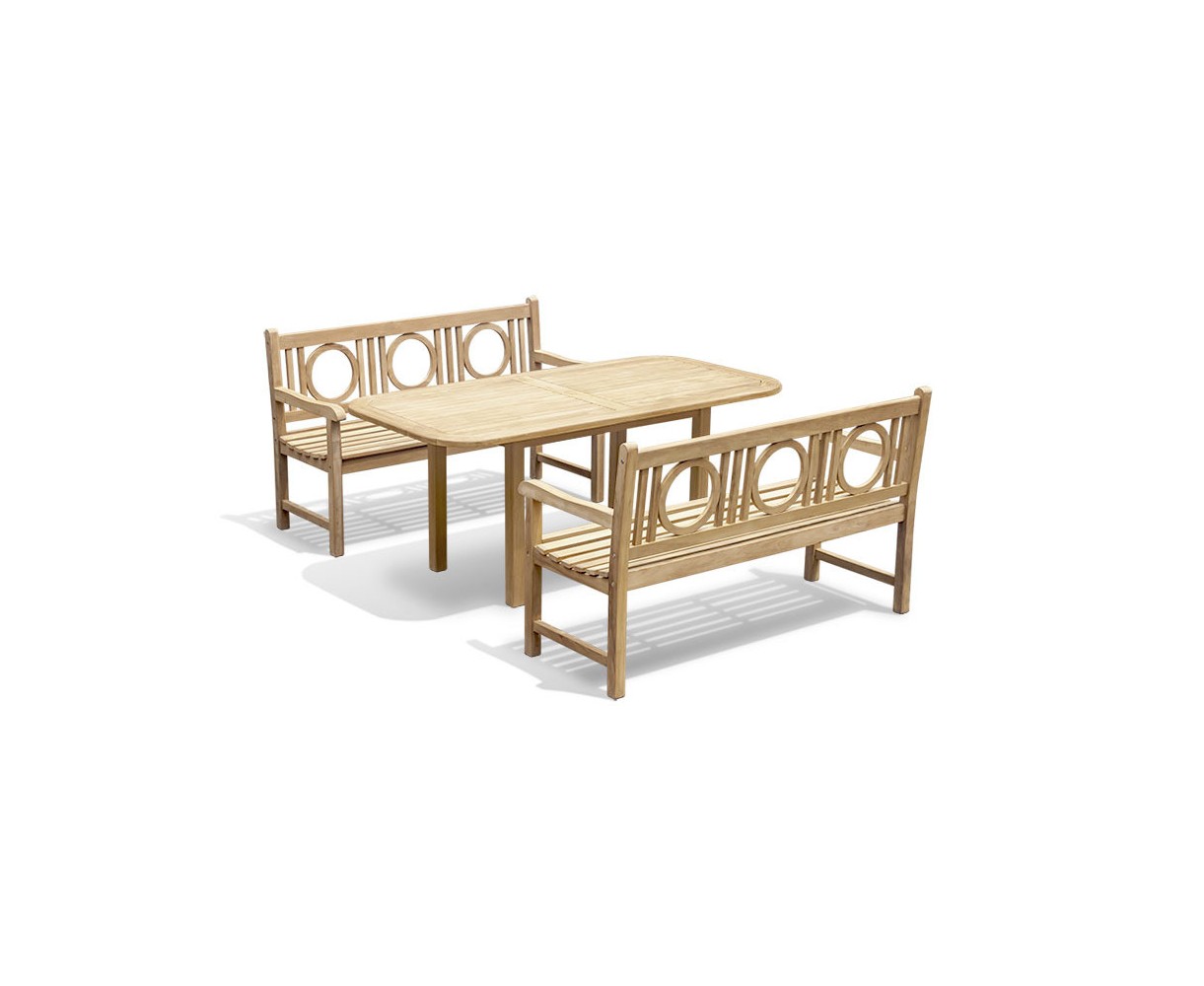 1.8m Teak Carida Table and Albemarle Bench Set