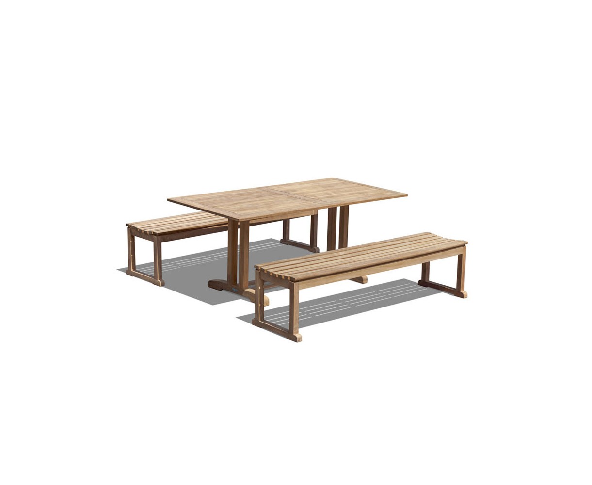 1.8m Belgrave Table and Backless Benches Set