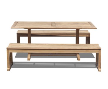 1.8m Belgrave Table and Backless Benches Set
