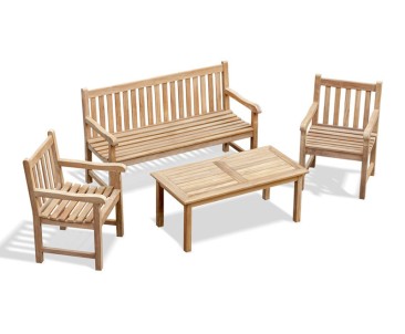 1.5m Windsor Bench and Armchair Set
