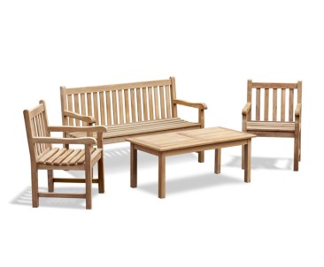 1.5m Windsor Bench and Armchair Set